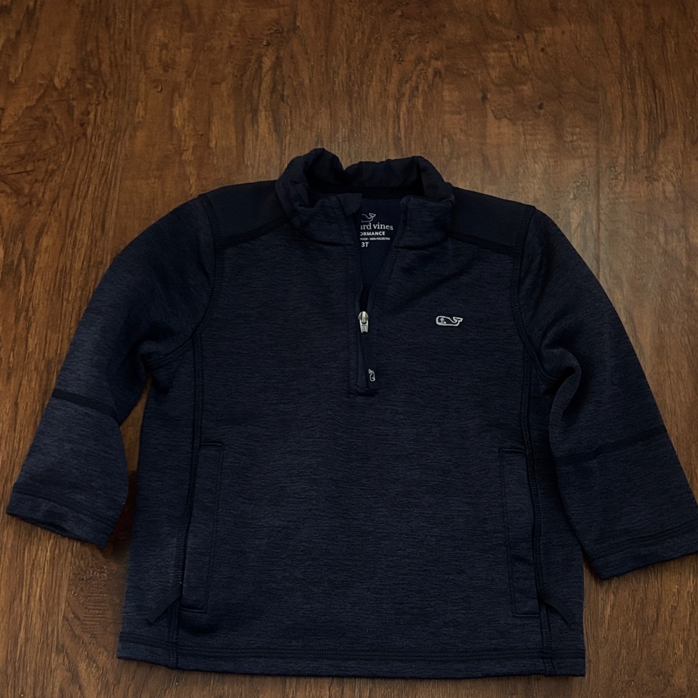 Vineyard Vines Kids Navy Quarter-Zip Sweatshirt